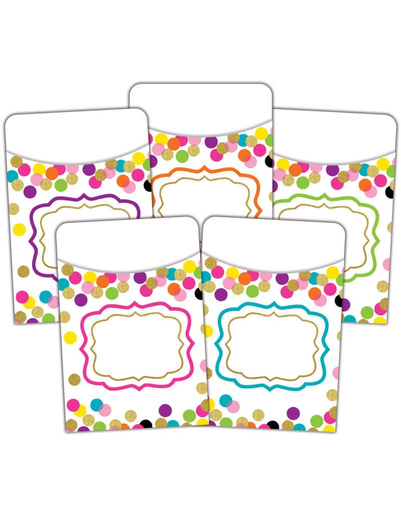 Confetti Library Pockets - Multi-Pack