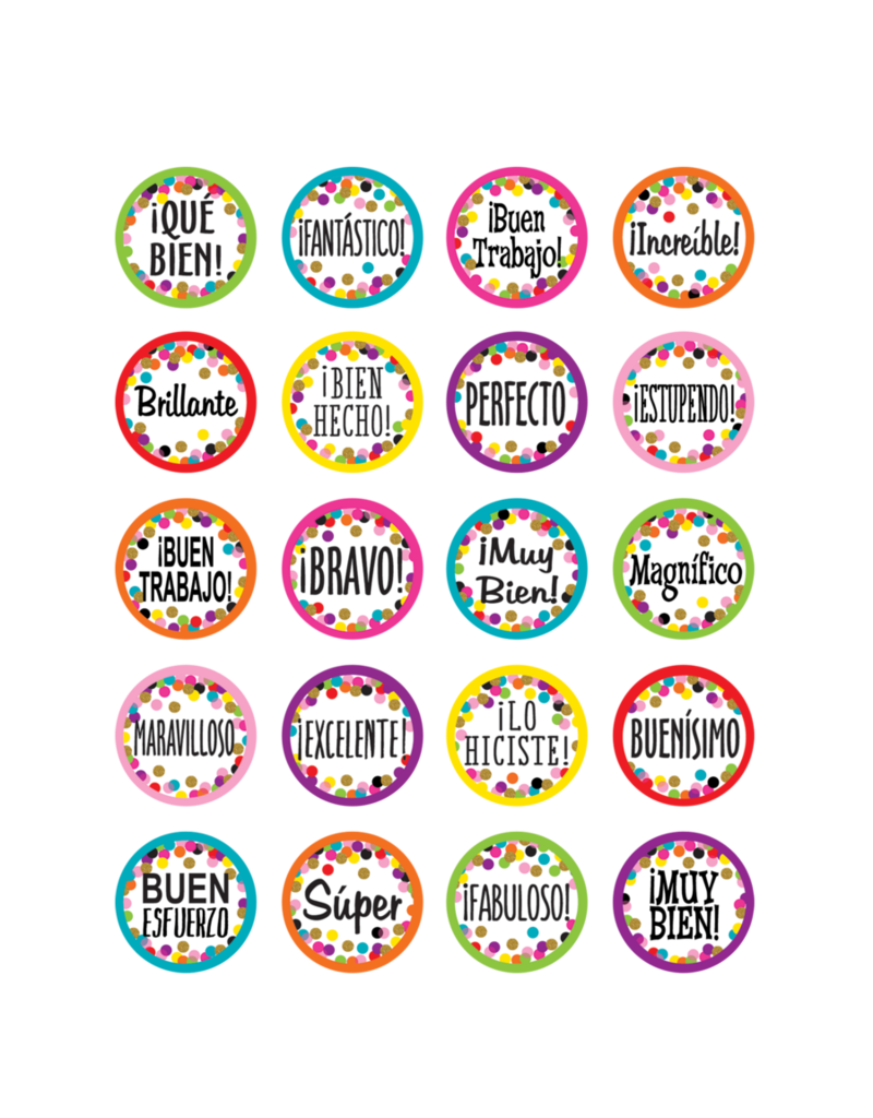 Celebra tus Logros (Spanish) Sparkle Stickers® – Large