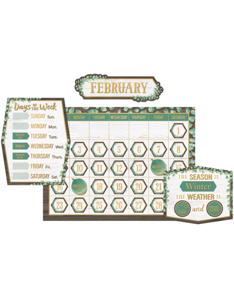 Eucalyptus Calendar Bulletin Board