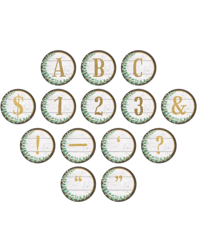 Eucalyptus Circle Letters