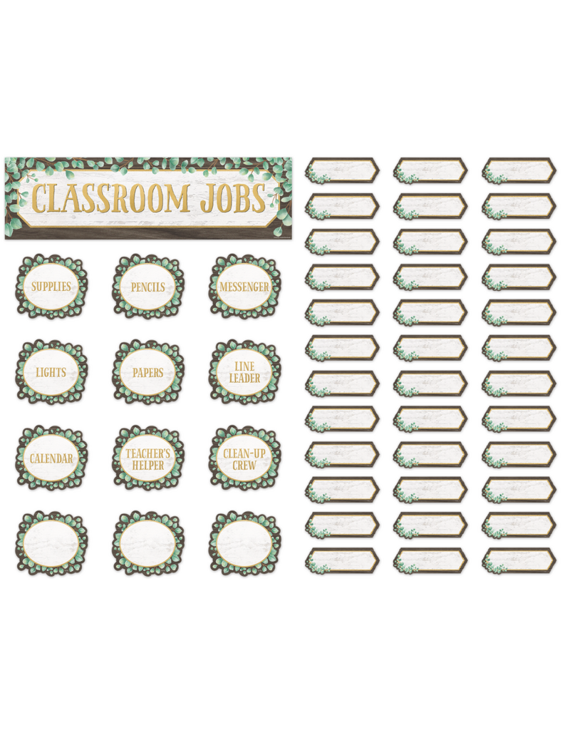 Eucalyptus Classroom Jobs Mini Bulletin Board