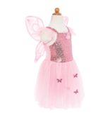 Pink Sequins Butterfly Dress/ Wings, Size 5-7