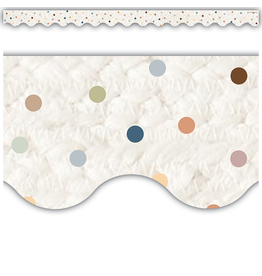 Everyone is Welcome Dots Scalloped Border