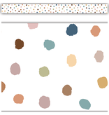 Everyone is Welcome Painted Dots Straight Border Trim