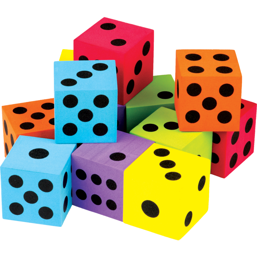 Colorful Large Dice 12Pack Tools 4 Teaching