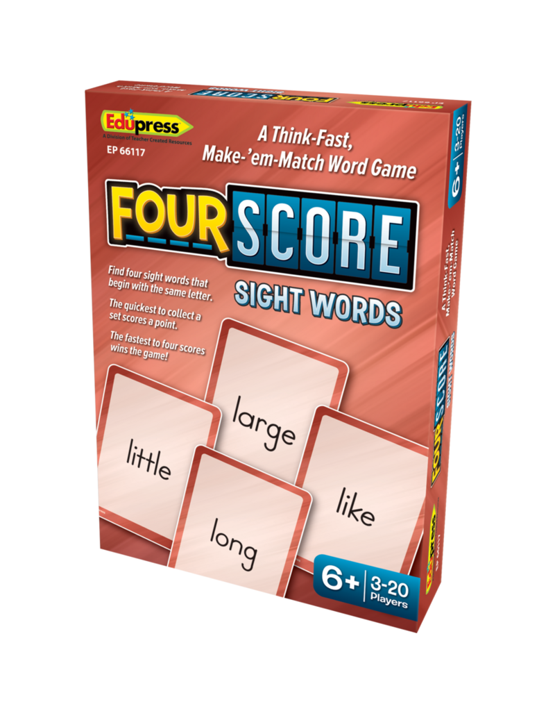 Four Score Card Game: Sight Words