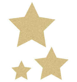 Gold Glitz Stars Accents-Assorted Sizes