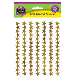 Gold Foil Stars Stickers Valu-Pak