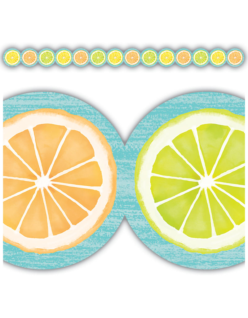 Lemon Zest Citrus Slices Die-Cut Border Trim