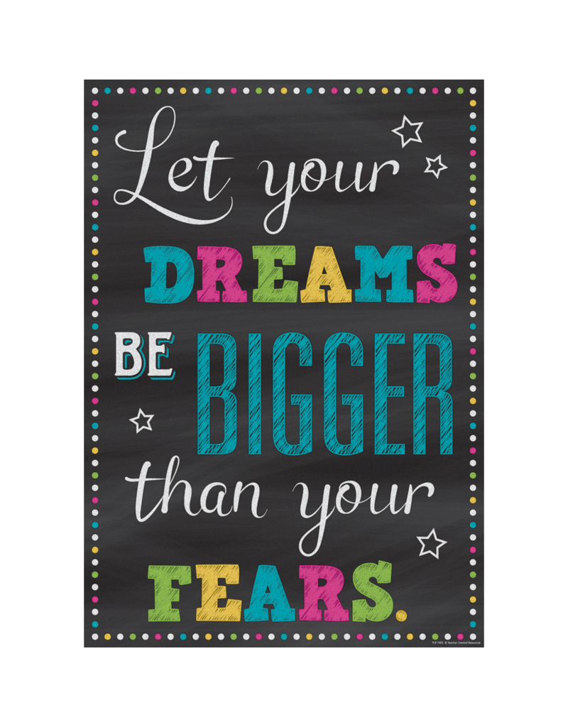 Let Your Dreams Be Bigger Than Your Fears Positive Poster