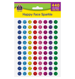 Mini Happy Face Sparkle Valu-Pak Stickers
