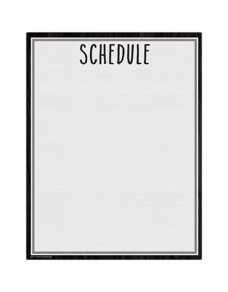 Modern Farmhouse Schedule Write-On/Wipe-Off Chart