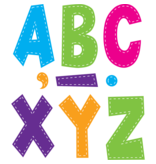 Multi Bright Stitch 7" Letters
