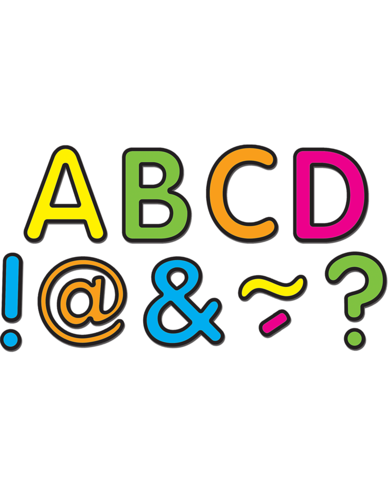 Neon Brights Classic 2" Magnetic Letters