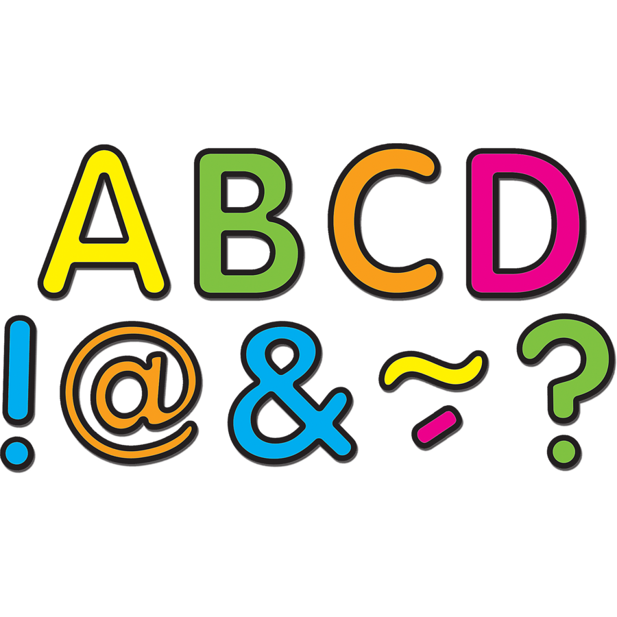 Neon Brights Classic 2" Letters Tools 4 Teaching
