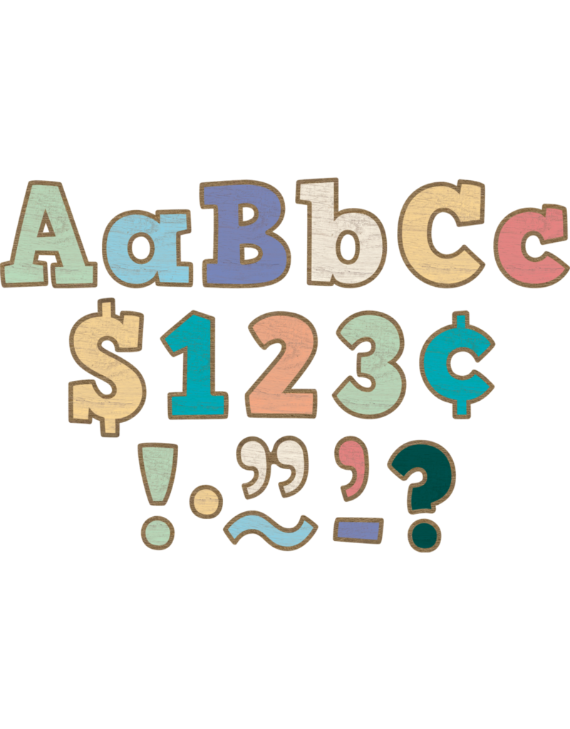 Painted Wood Bold Block 4” Letters Combo Pack