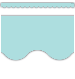 Pastel Blue Scalloped Border Trim