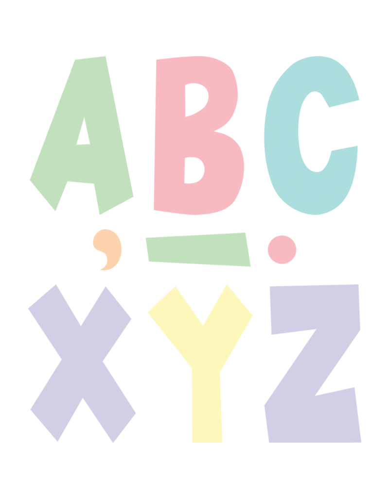 Pastel Pop 7" Fun font Letters