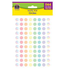 Pastel Pop Circles Mini Stickers Valu-Pak