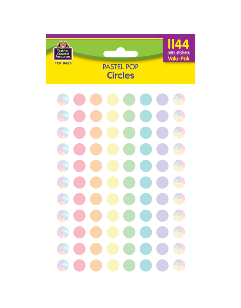 Pastel Pop Circles Mini Stickers Valu-Pak