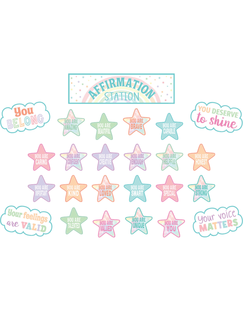 Pastel Pop Positive Affirmations Mini Bulletin Board