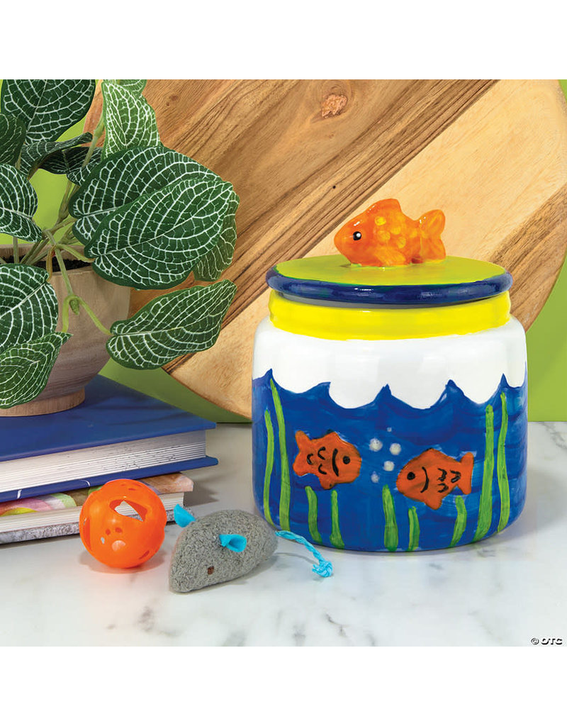 Paint Your Own Porcelain: Cat Treat Jar