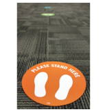 Spot On Carpet Markers Please Stand Here - 7"