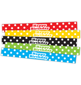 Polka Dots Happy Birthday Slap Bracelets