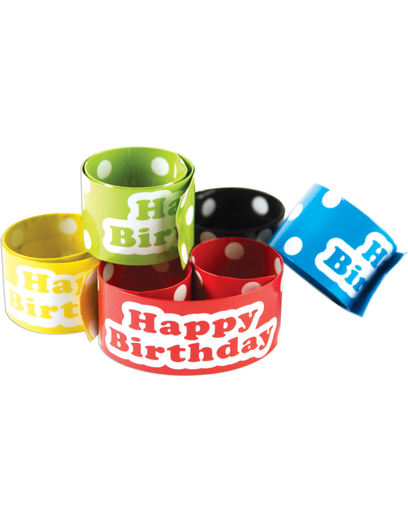 Polka Dots Happy Birthday Slap Bracelets