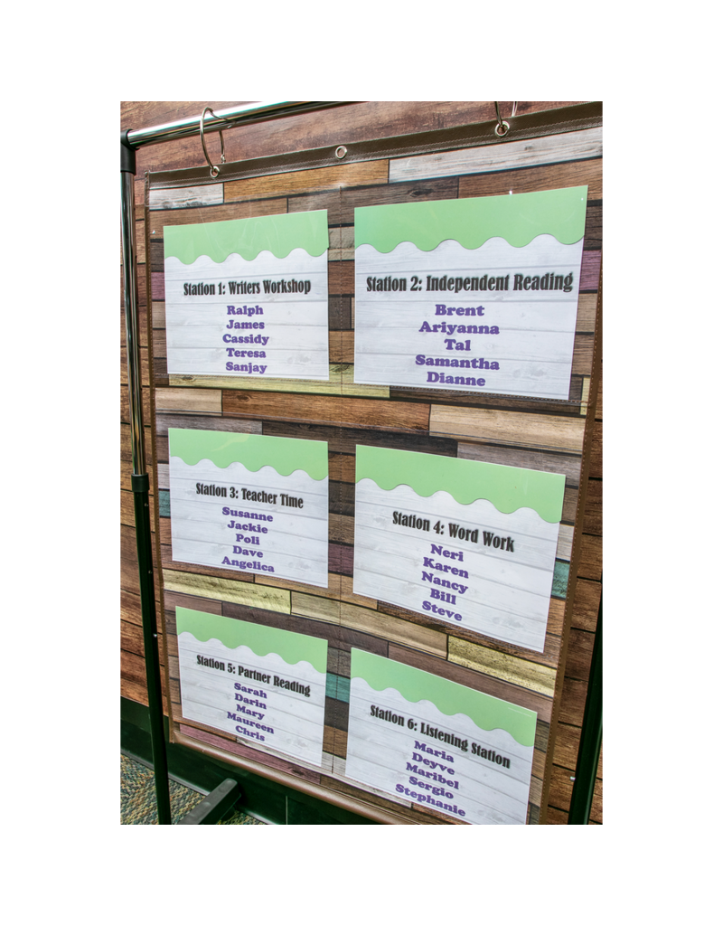 Reclaimed Wood Large 6 Pocket Chart Tools 4 Teaching