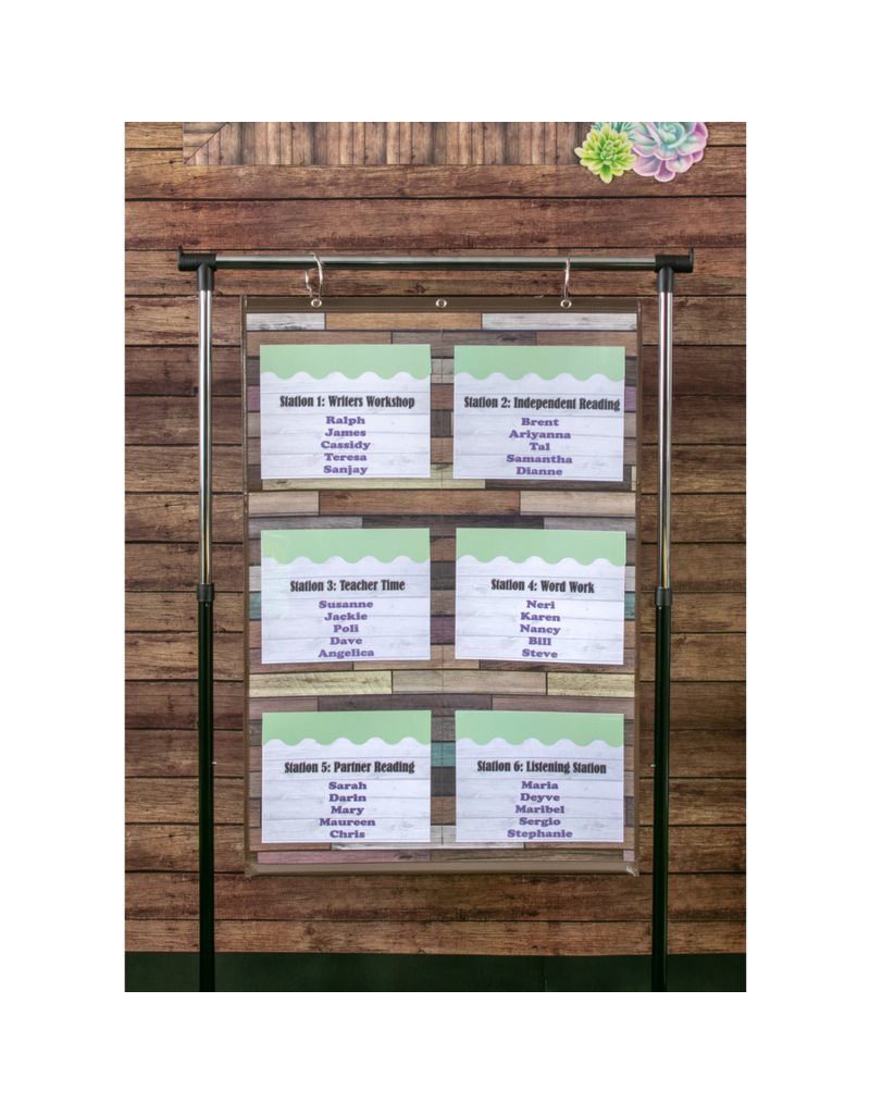 Reclaimed Wood Large 6 Pocket Chart Tools 4 Teaching