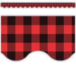 Red and Black Gingham Scalloped Border