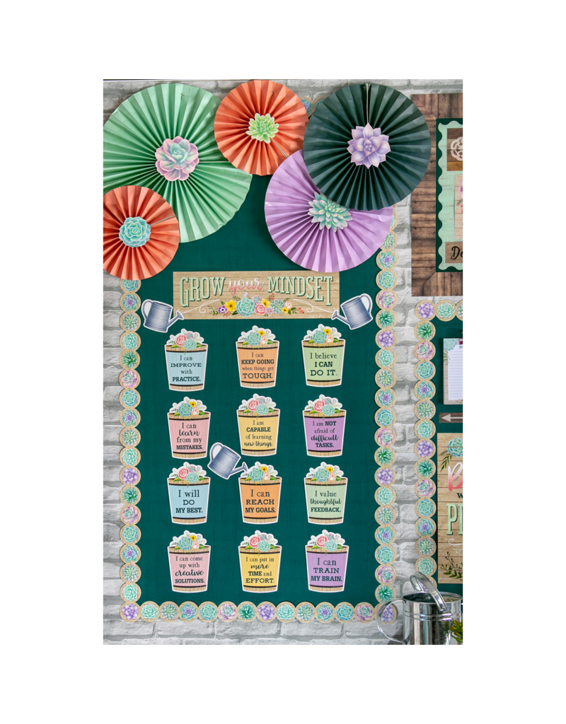 Rustic Bloom Grow Your Mindset Mini Bulletin Board Tools 4 Teaching