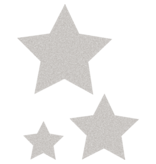 Silver Glitz Stars Accents-Assorted Sized