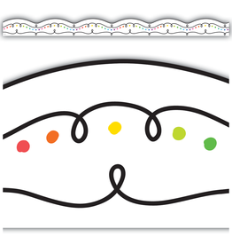 Squiggles and Colorful Dots Die-Cut Border Trim