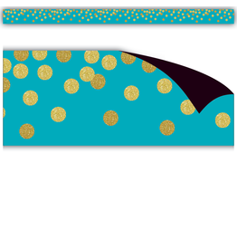 Teal Confetti Magnetic Border