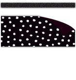 White Painted Dots on Black Magnetic Border