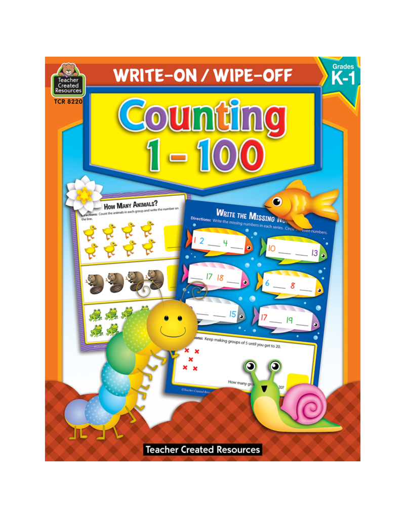 Write-On/Wipe-Off Book: Counting 1-100