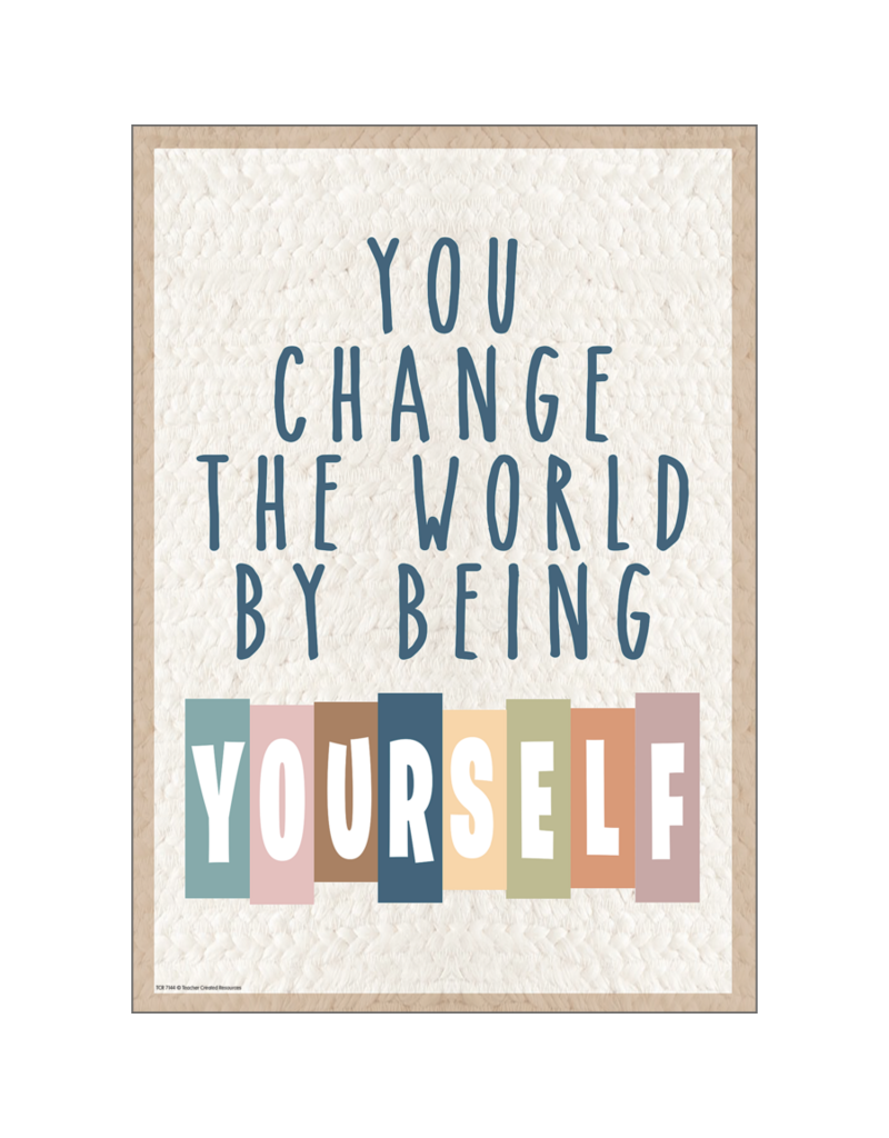 You Change the World By Being Yourself Positive Poster