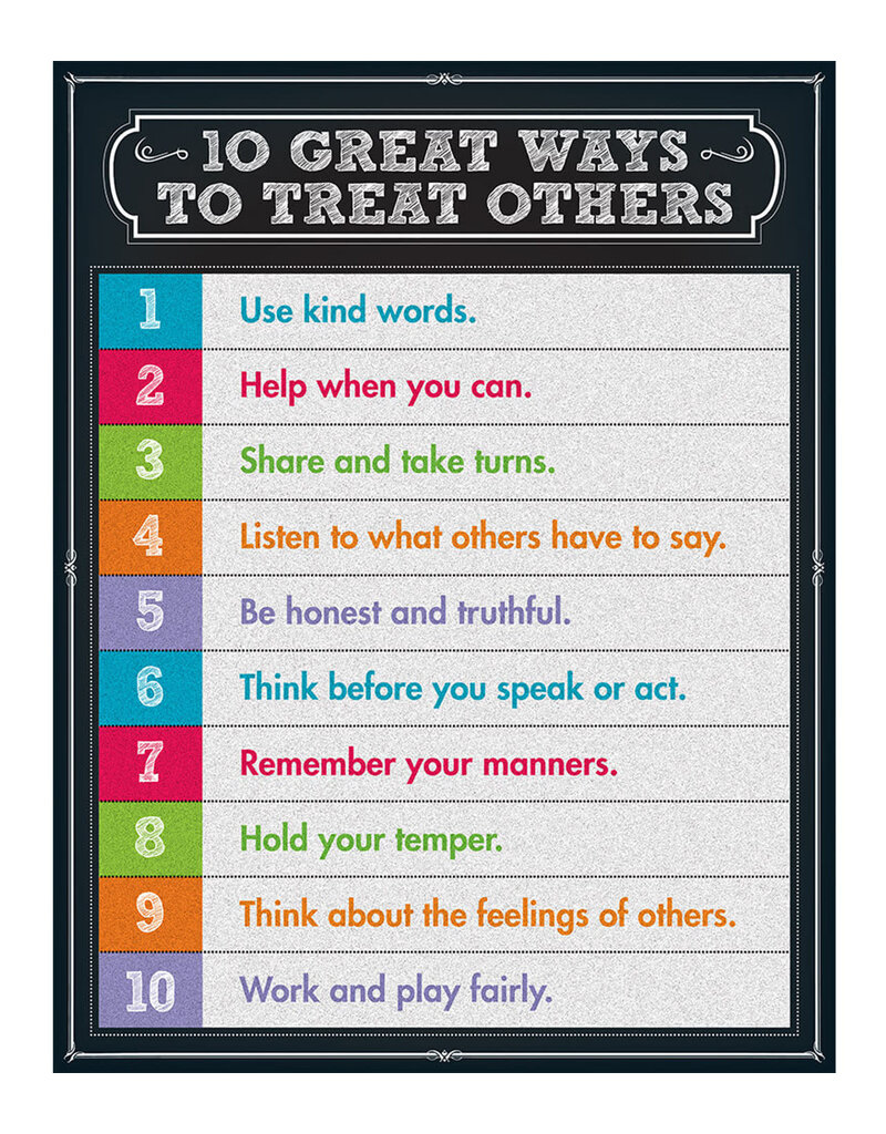 10 Great Ways to Treat Others Chart