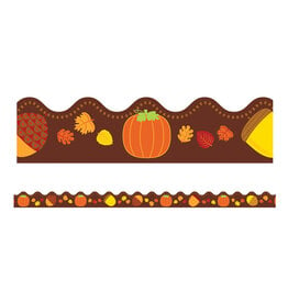 Acorns & Pumpkins Scalloped Bulletin Board Borders