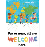 All Are Welcome: Far or near, all are welcome here. Poster