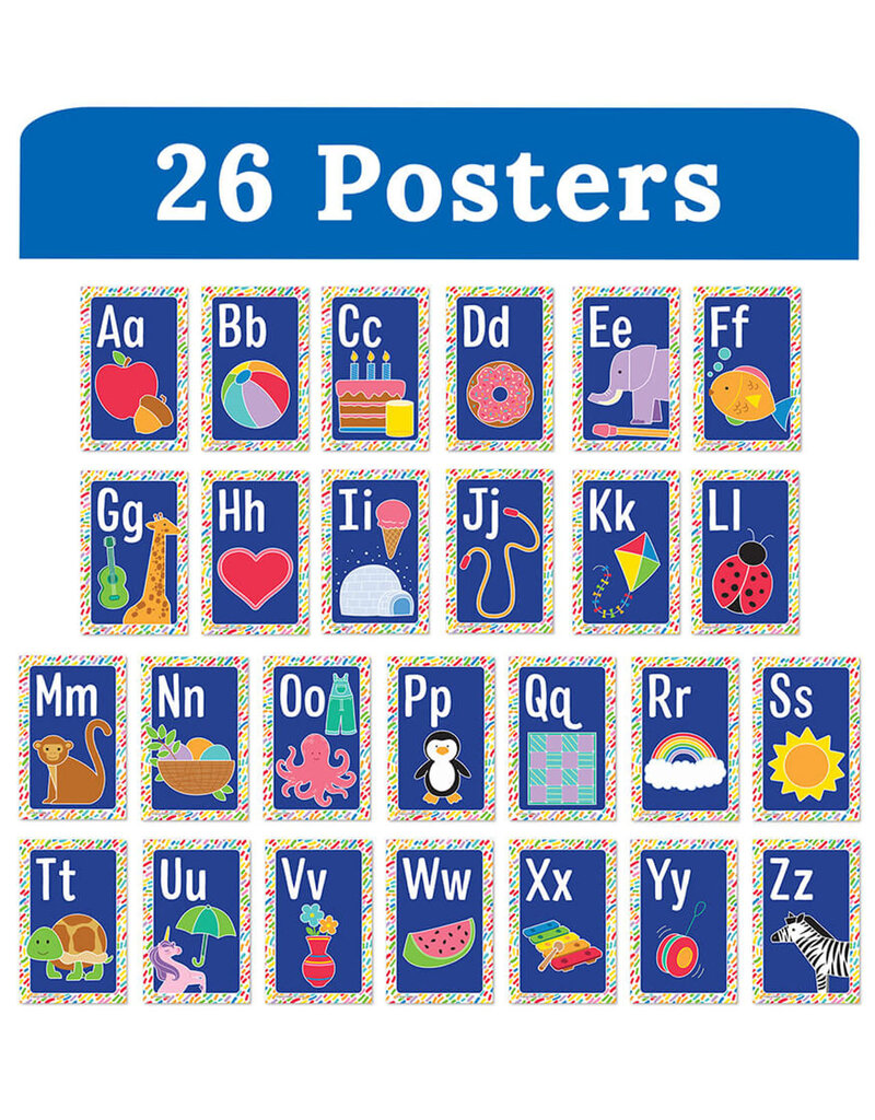 Alphabet Cards Mini Poster Set, Grade PK-2