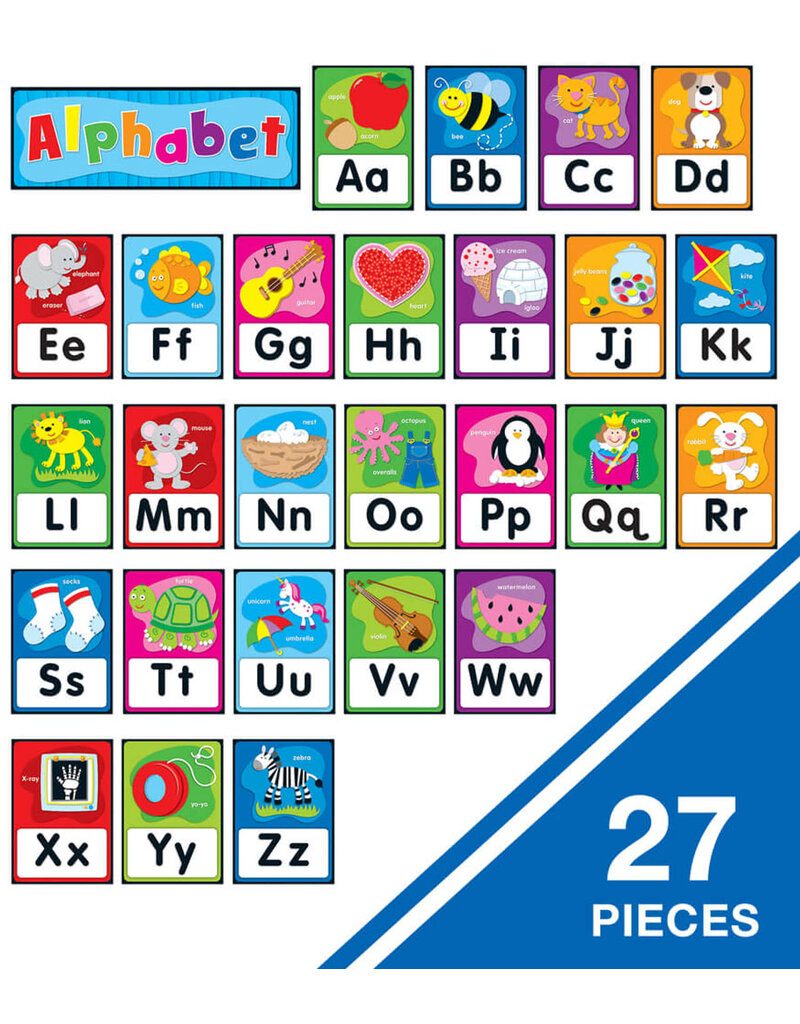 Alphabet Quick Stick Bulletin Board Set, Grade PK-2