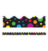 Big Rainbow Dots Scalloped Bulletin Board Borders