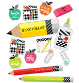 *Black, White & Stylish Brights Supplies Mini Bulletin Board Set