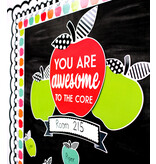 *Black, White & Stylish Brights You Are Awesome to the Core Bulletin Board Set