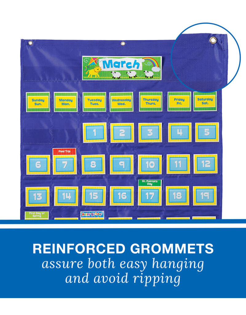 Blue Deluxe Calendar Pocket Chart