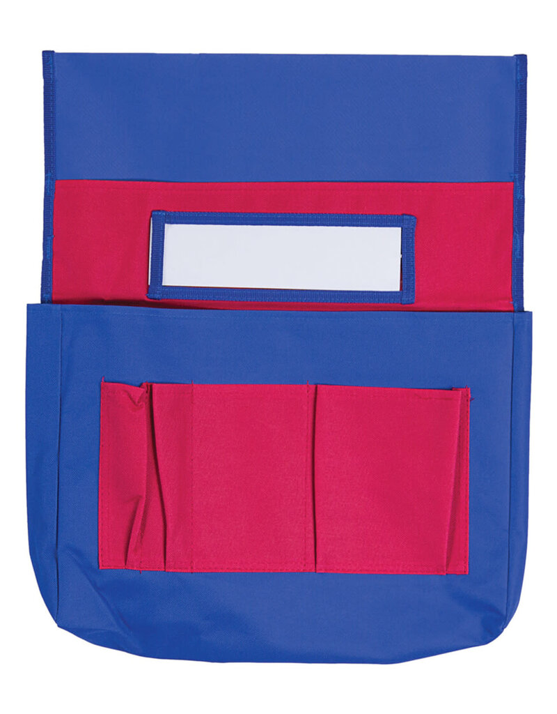 Chairback Buddy™ Blue and Red Pocket Chart Storage