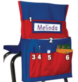 Chairback Buddy™ Blue and Red Pocket Chart Storage